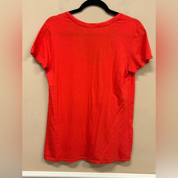 James Perse Standard Red T-Shirt Basic Short Sleeve Scoop Neck Top Size 3 - Picture 2 of 5